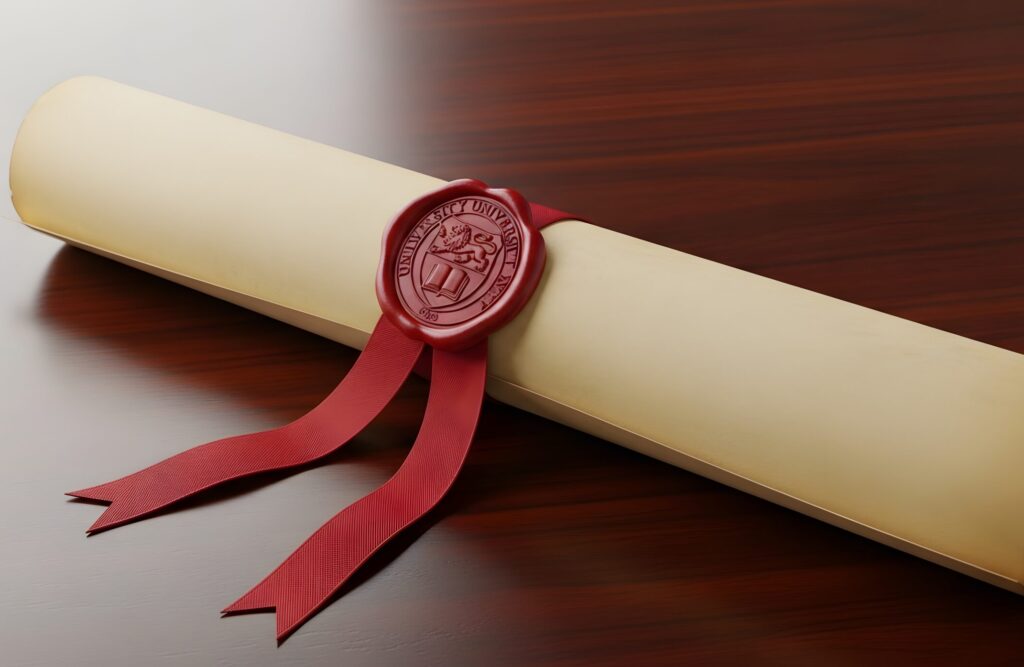 vecteezy diploma scroll with red ribbon and wax seal 71885032